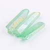 Electroplated Natural Quartz Crystal Graduated Beads Strands G-P315-A03-3