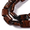 Natural Mahogany Obsidian Beads Strands G-T047-B26-01-4