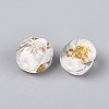 Handmade Gold & Silver Foil Glass Beads FOIL-Q003-01J-3
