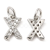Brass Micro Pave Grade AAA Cubic Zirconia Charms ZIRC-P067-11P-X-NR-2