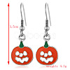 Halloween Theme Alloy Enamel Dangle Earrings FS-WG50C46-08-1