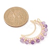 Natural Amethyst Faceted Round Pendants PALLOY-MZ00169-05-2