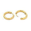 Ion Plating(IP) 304 Stainless Steel Textured Huggie Hoop Earrings EJEW-G374-02C-G-2