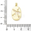 Brass Glass Pendants KK-F877-28G-3
