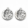 Tibetan Style Alloy Pendants X-TIBE-S323-018AS-RS-1