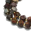Natural Map Stone/Picasso Stone/Picasso Jasper Beads Strands G-I376-A58-01-3