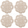 Handmade Cotton Lace Cup Coasters AJEW-GF0008-84A-1