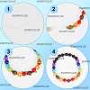 DIY DIY Natural & Synthetic Mixed Gemstone Round Beaded Stretch Bracelet Making Kit DIY-SC0024-65-6