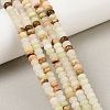 Natural Green Banded Calcite(Afghan Jade) Beads Strands G-L647-D03-4x6mm-1