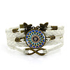 PU Leather Multi-strand Bracelet MAND-PW0001-40C-1