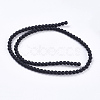 Synthetic Black Stone Bead Strands X-G-R345-4mm-38-1-2