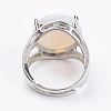 Adjustable Opalite Finger Rings RJEW-F075-01P-3