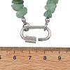 Natural Gemstone Chip Beaded Necklaces NJEW-JN06393-5