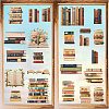 8Pcs 8 Styles Rectangle Plastic Window Stickers DIY-WH20015-018-1