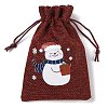 Christmas Theme Jute Cloth Storage Bags ABAG-F010-01A-02-2