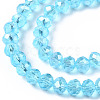 Electroplate Glass Beads Strands EGLA-A034-T4mm-B14-3