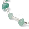 Natural Mixed Gemstone Chip & Iron Beaded Stretch Bracelets BJEW-JB09778-5