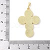 Brass Pave Natural White Shell Pendants KK-S522-01D-G-3