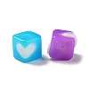 Two Tone Opaque Acrylic Beads X-SACR-I005-03-2