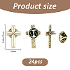 24Pcs Cross Alloy Lapel Pin Backs for Backpack Clothes JEWB-FH0002-99A-2