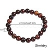Unisex Natural Wood Beaded Stretch Bracelets BJEW-SZ0001-004-2