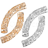 6Pcs 2 Colors Brass Tube Beads KK-BBC0014-58-1