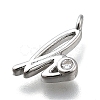 Brass Micro Pave Cubic Zirconia Pendants KK-B132-12P-H-2