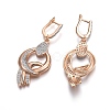 Brass Micro Pave Cubic Zirconia Jewelry Sets SJEW-F189-08KCG-4