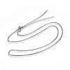 Tarnish Resistant Adjustable 304 Stainless Steel Slider Necklaces MAK-L026-05B-P-1