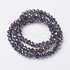Electroplate Transparent Glass Beads Strands LS-EGLA-A034-T4mm-S07-2