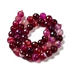 Natural Striped Agate/Banded Agate Beads Strands G-A246-8mm-13-6