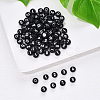 Black Opaque Acrylic Beads SACR-YW0001-16A-6