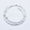 Natural Howlite Beads Strands X-G-P353-01-4mm-2