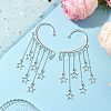 Star Tibetan Style Alloy Cuff Earrings for Women EJEW-TA00525-2