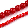 Opaque Solid Color Glass Beads Strands GLAA-T032-P8mm-04-4
