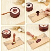 Brass Wax Seal Stamp with Wood Handle AJEW-WH0412-0039-3