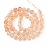 Crackle Transparent Glass Beads Strands GLAA-N063-8mm-07-2
