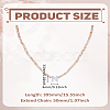 1Pc Glass Rondelle Beaded Necklaces NJEW-LP0007-23N-2