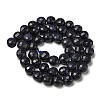 Synthetic Blue Goldstone Beads Strands G-K351-A01-02-3