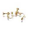 Rack Plated Brass Screw Clip-on Earring Findings X-KK-P169-04G-2