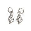 Brass Micro Pave Cubic Zirconia Pendants KK-A269-02B-P-1