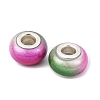 Two Tone Opaque Resin Rondelle European Beads RESI-Z046-02-3