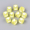 Spray Painted Transparent Acrylic Beads OACR-N140-02F-1