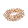 Transparent Electroplate Glass Beads Strands EGLA-F152A-PL02-2