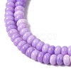 Cracked Opaque Glass Beads Strand GLAA-D306-A08-3