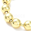 Long-Lasting Plated Brass Round Bead Slider Beacelets for Women Men BJEW-E089-01G-04-2