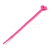 Heart Shape Silicone Cable Zip Ties AJEW-C034-02I-1
