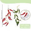 2Pcs 2 Colors Foam Simulated Chili Hanging Decorations AJEW-GF0009-60-2