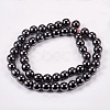 Non-Magnetic Synthetic Hematite Beads Strands G-H1624-8mm-1-2