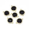 Synthetic Black Stone Links connectors G-E526-34C-2